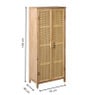 Kast webbing Lombok - naturel - 165x70x40 cm