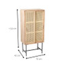 Webbing Sumatra kast - metalen poten - 150x76x42 cm