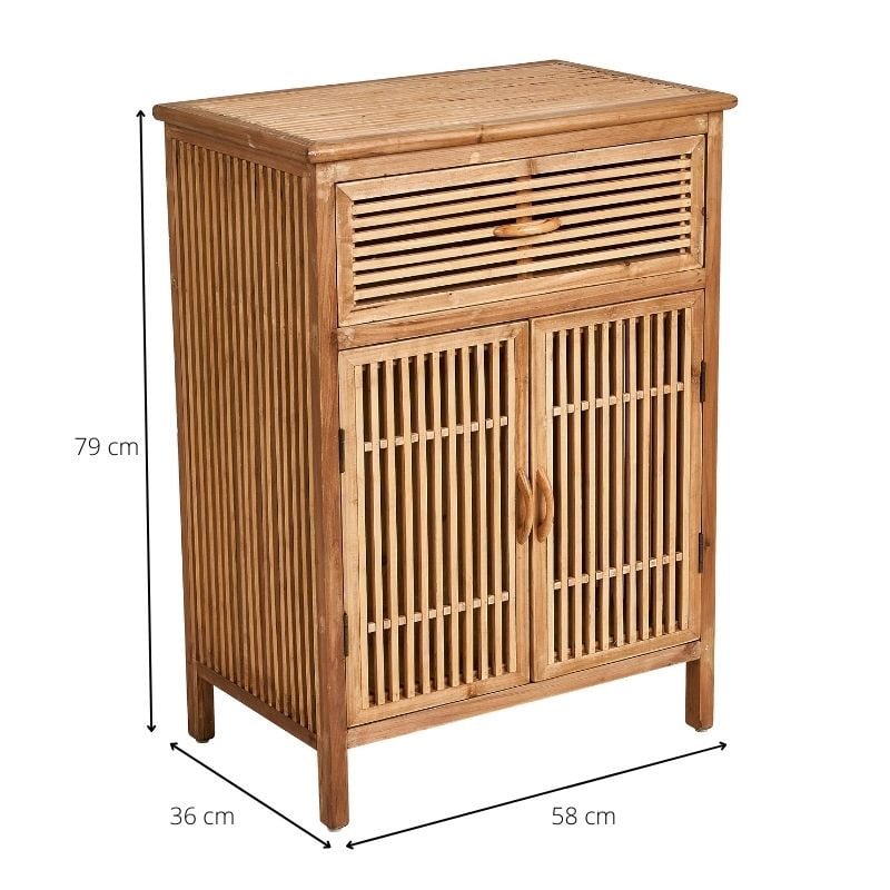 Kast Tokyo met 2 deuren en 1 lade - 79x58x36 cm