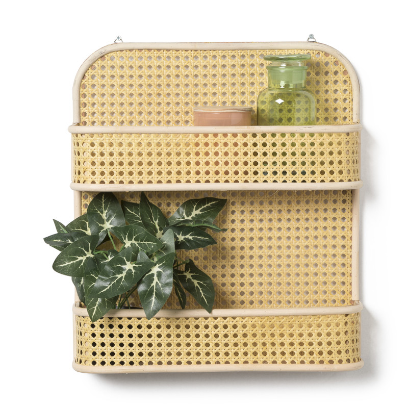Webbing wandrekje - met 2 planken - 40x10x45 cm 