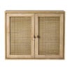 Webbing wandkast Bandung - naturel - 48.5x60x22 cm