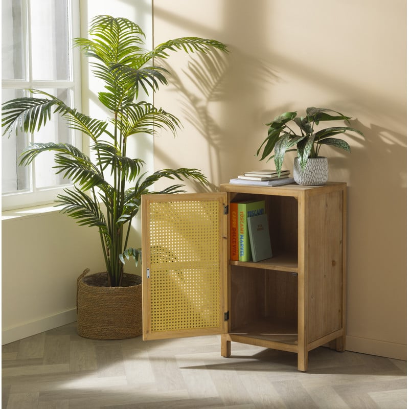 Webbing nachtkastje Bandung - naturel - 80.5x45x40.5 cm