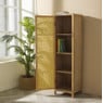 Webbing kast smal Bandung - naturel - 160.5x45x40.5 cm