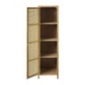 Webbing kast smal Bandung - naturel - 160.5x45x40.5 cm