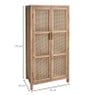 Webbing kast Bandung hoog - naturel - 140x70x40 cm