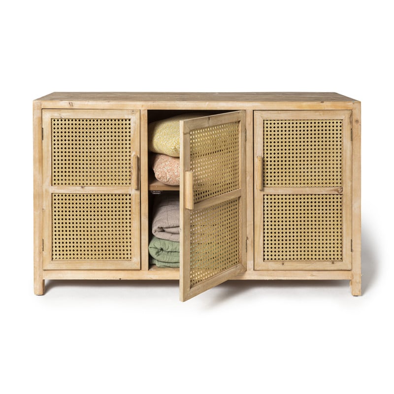 Webbing dressoir Bandung - naturel - 72x120x40 cm