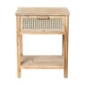 Webbing nachtkastje Bandung - naturel - 48x36x60.5 cm
