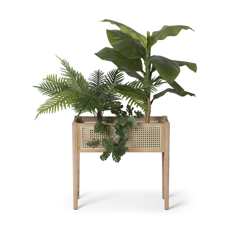 Webbing plantenbak op voet - 65x27x61 cm