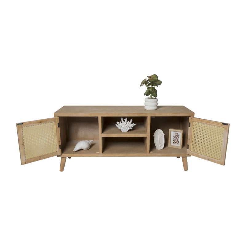 Webbing tv meubel Bandung - naturel - 54.5x120x38 cm