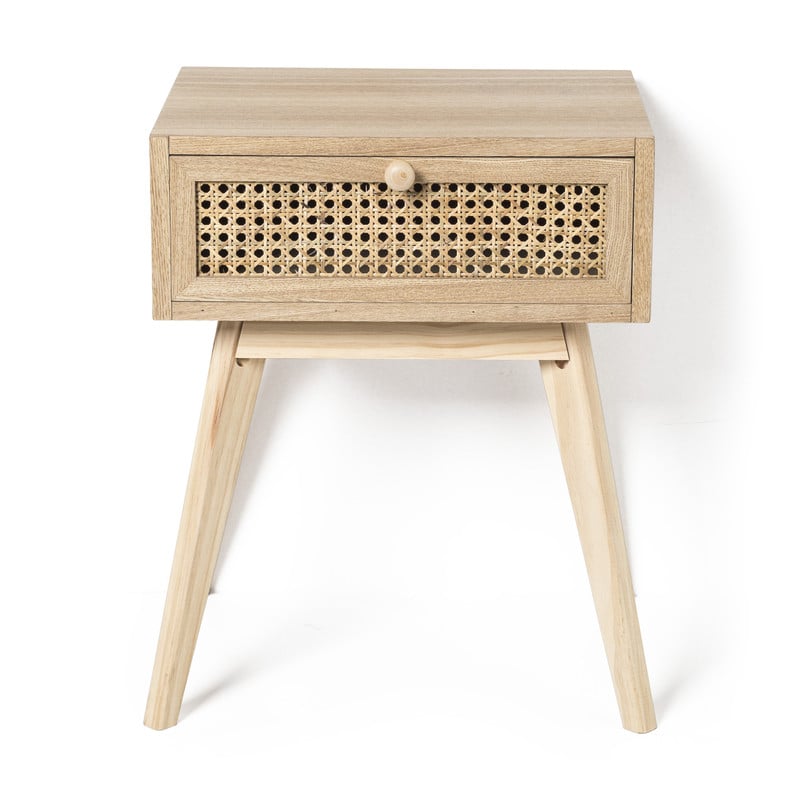Webbing nachtkastje met lade - 40x30x50 cm 