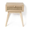 Webbing nachtkastje met lade - 40x30x50 cm 