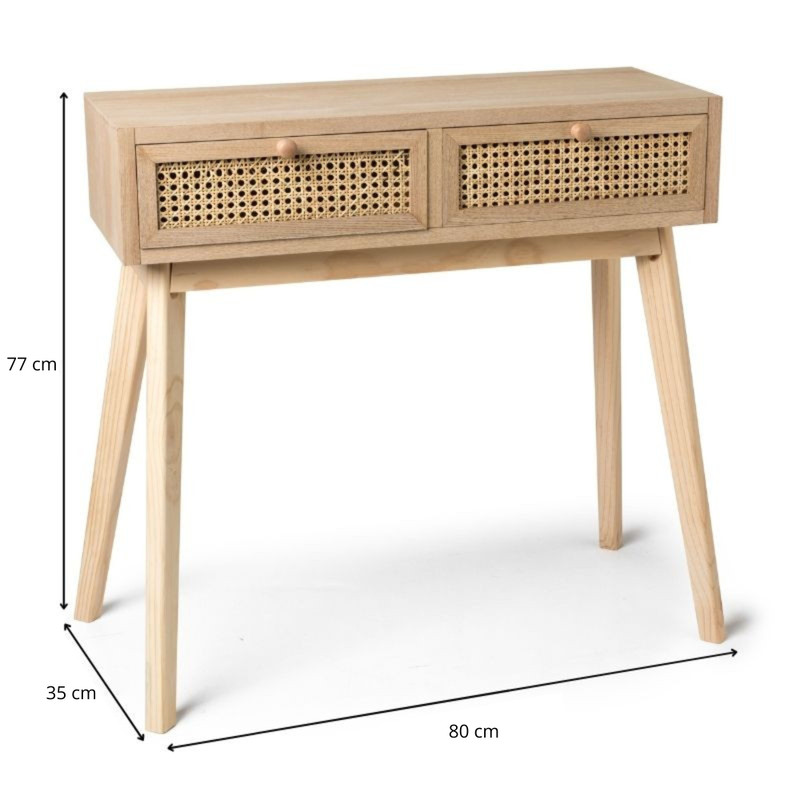 Webbing side table - 2 laden - 77x80x35 cm