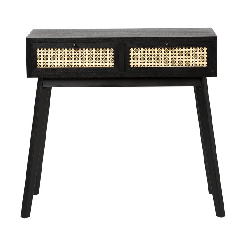 Webbing side table 2 laden - zwart - 80x30x70-cm