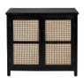 Webbing kast Bandung - zwart/naturel - 80x40x72 cm