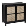 Webbing kast Bandung - zwart/naturel - 80x40x72 cm
