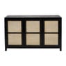 Webbing dressoir Bandung - zwart - 120x40x72 cm