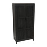 Webbing kast Bandung hoog - zwart - 140x70x40 cm