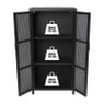 Webbing kast Bandung hoog - zwart - 140x70x40 cm