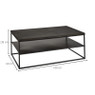 Salontafel Gijs - zwart - 100x60x38 cm