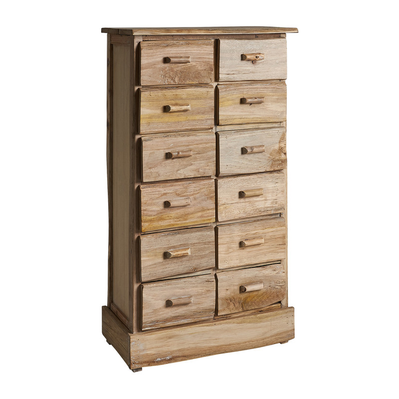 Ladekast Bruno - 12 laden - 60x33x112 cm 