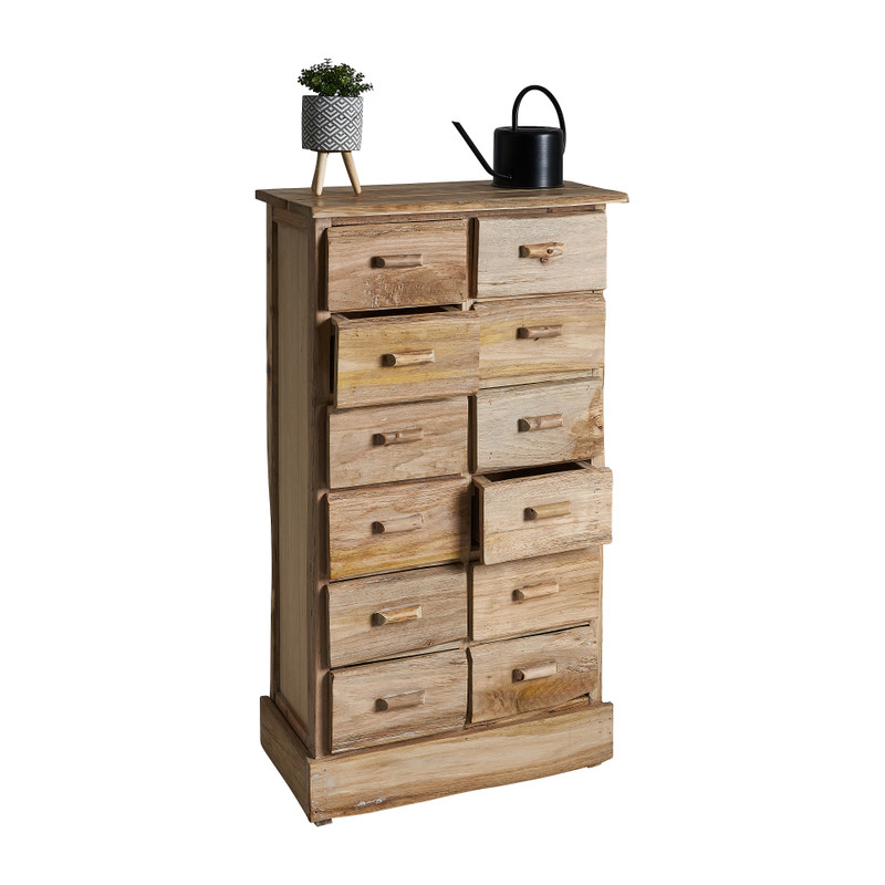 Ladekast Bruno - 12 laden - 60x33x112 cm 