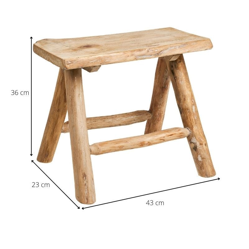 Krukje Bruno - hout - 36x43x23 cm 