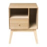 Nachtkastje Olivia met 1 lade - naturel - 40x33x53 cm 