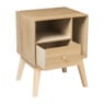 Nachtkastje Olivia met 1 lade - naturel - 40x33x53 cm 
