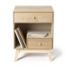 Nachtkastje Olivia met 2 lades - naturel - 40x33x53 cm 