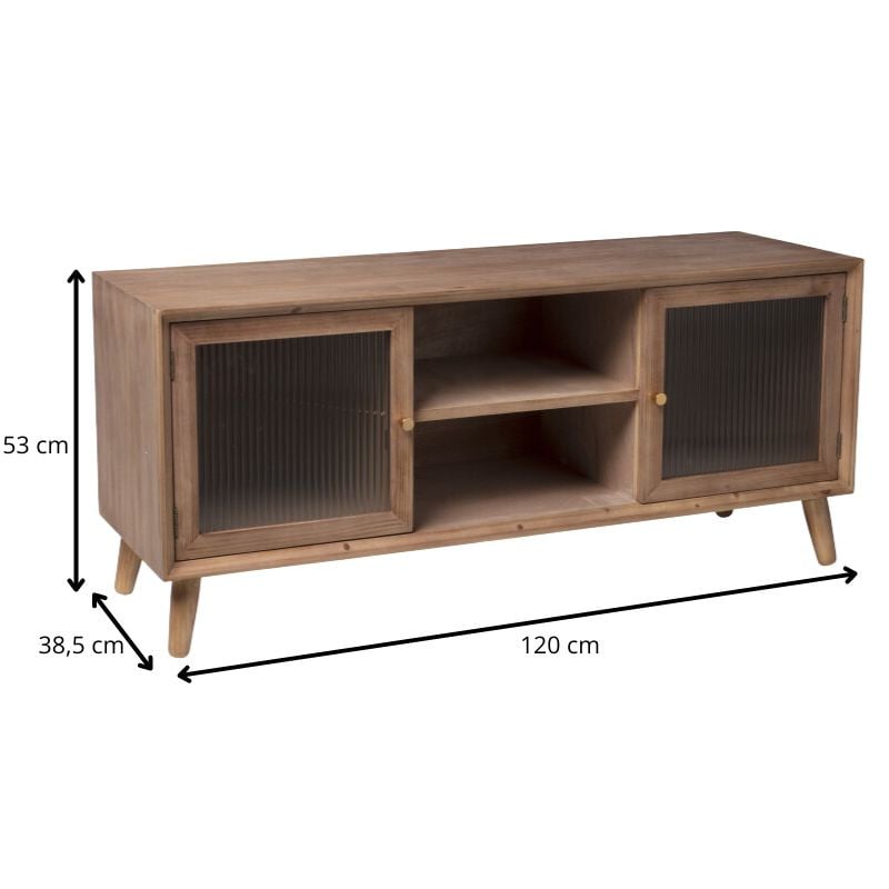 Tv kast vintage - bruin - 53x120x38.5 cm