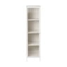 Hoge kast Luca met geribbeld glazen deurtje - offwhite - 160x42x40 cm