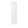 Hoge kast Luca met geribbeld glazen deurtje - offwhite - 160x42x40 cm
