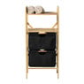 Opbergrek met twee laden - bruin/zwart - 96x44x33  cm