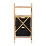 Opbergrek met twee laden - bruin/zwart - 96x44x33  cm