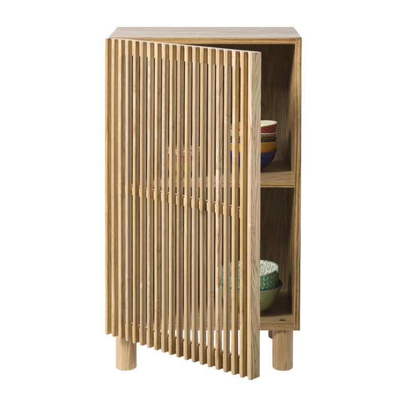 Kast Japandi met deur - bruin - 80x45x33 cm