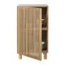 Kast Japandi met deur - bruin - 80x45x33 cm