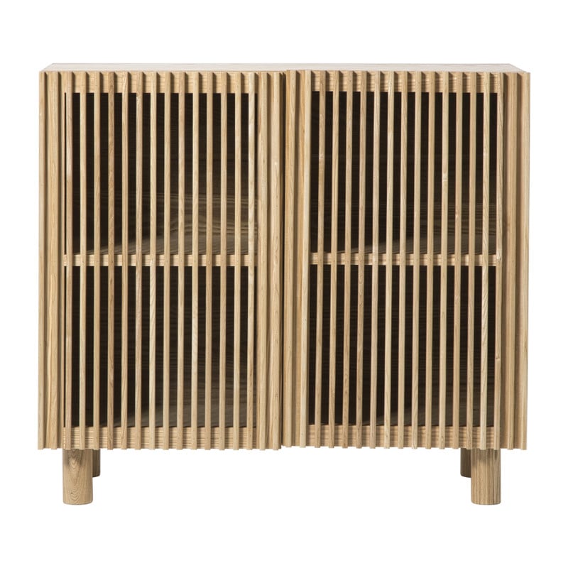 Kast Japandi met 2 deuren - bruin - 72x80x33 cm 