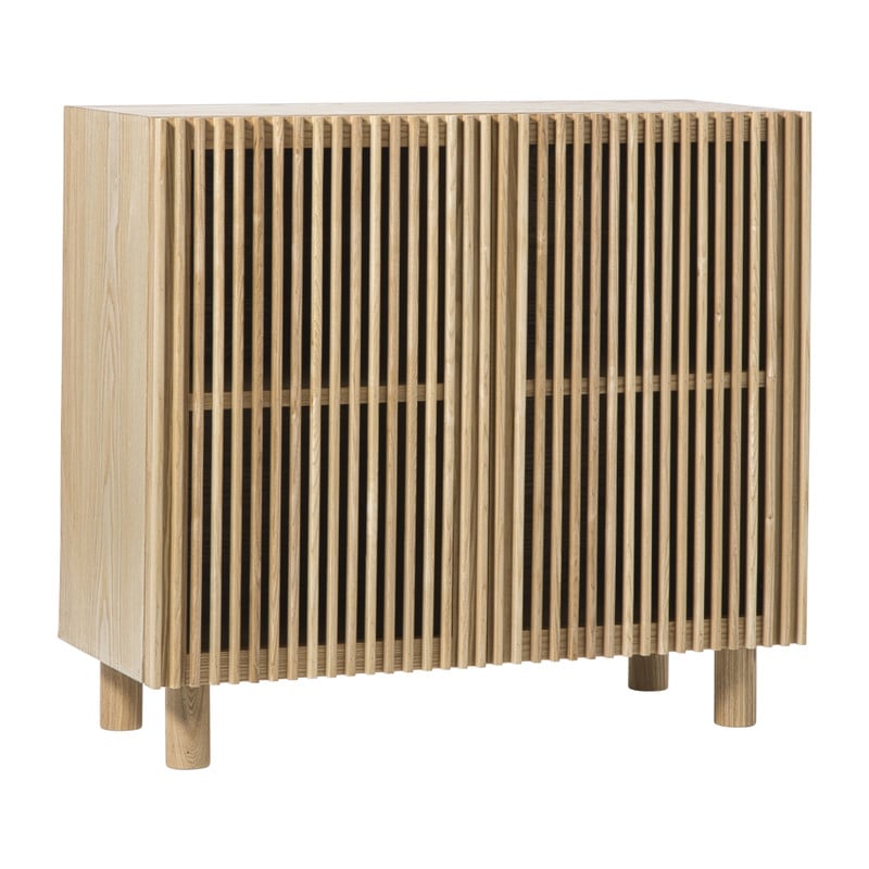 Kast Japandi met 2 deuren - bruin - 72x80x33 cm 