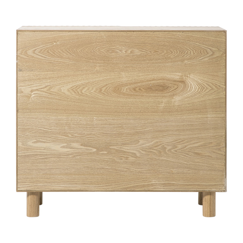 Kast Japandi met 2 deuren - bruin - 72x80x33 cm 