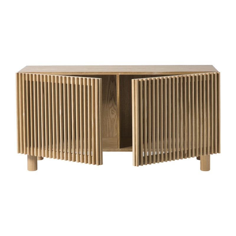 Dressoir Japandi met 2 deuren - bruin - 50x98.5x33 cm