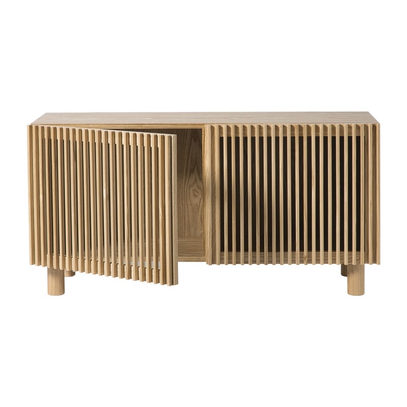 Dressoir Japandi met 2 deuren - bruin - 50x98.5x33 cm