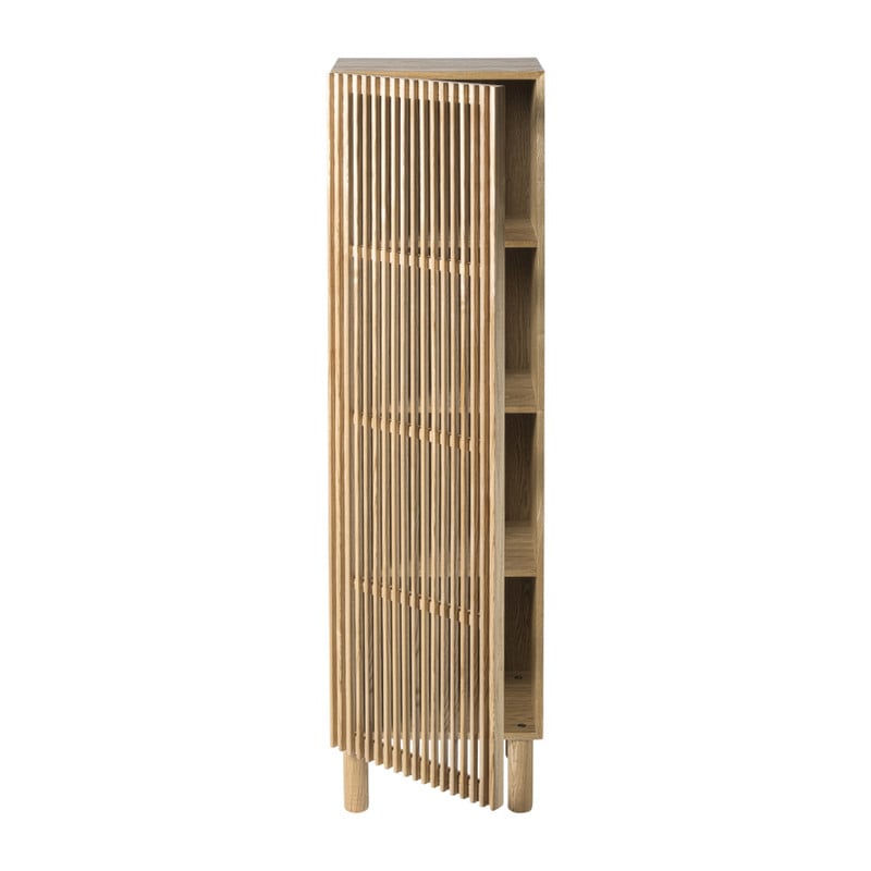 Kast Japandi smal - bruin - 145x40x33 cm