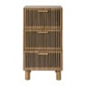Smalle kast Japandi met 3 lades - bruin -73x40x31 cm