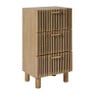 Smalle kast Japandi met 3 lades - bruin -73x40x31 cm