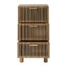 Smalle kast Japandi met 3 lades - bruin -73x40x31 cm