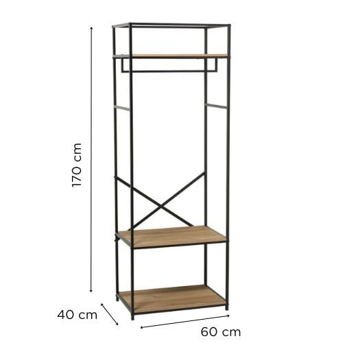 Kledingkast Charlie - smal - 170x60x40 cm