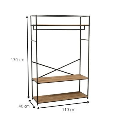 Kledingkast Charlie - 170x110x40 cm