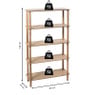 Boekenkast Scandi - naturel - 140x80x30 cm