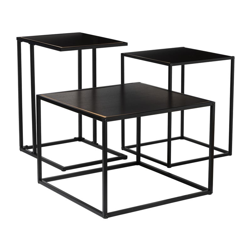 Bijzettafel basix - zwart - 45x40x60 cm