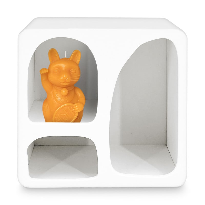 3 vakkenkast Zaha organic - MDF - wit - 30x30x15 cm